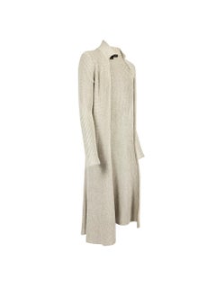 Ralph Lauren Women's Metallic Cream Long Cardigan