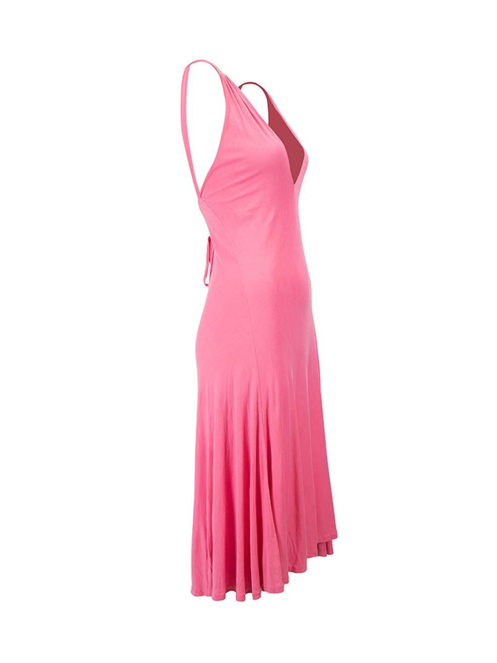 CONDITION is Very good. Hardly any visible wear to dress is evident on this used Ralph Lauren designer resale item.

Details
Pink
Viscose
Shoulder straps
Knee length
V neck
Low back
Loose fit
Slip on

Made in Hong Kong 

Composition
100%