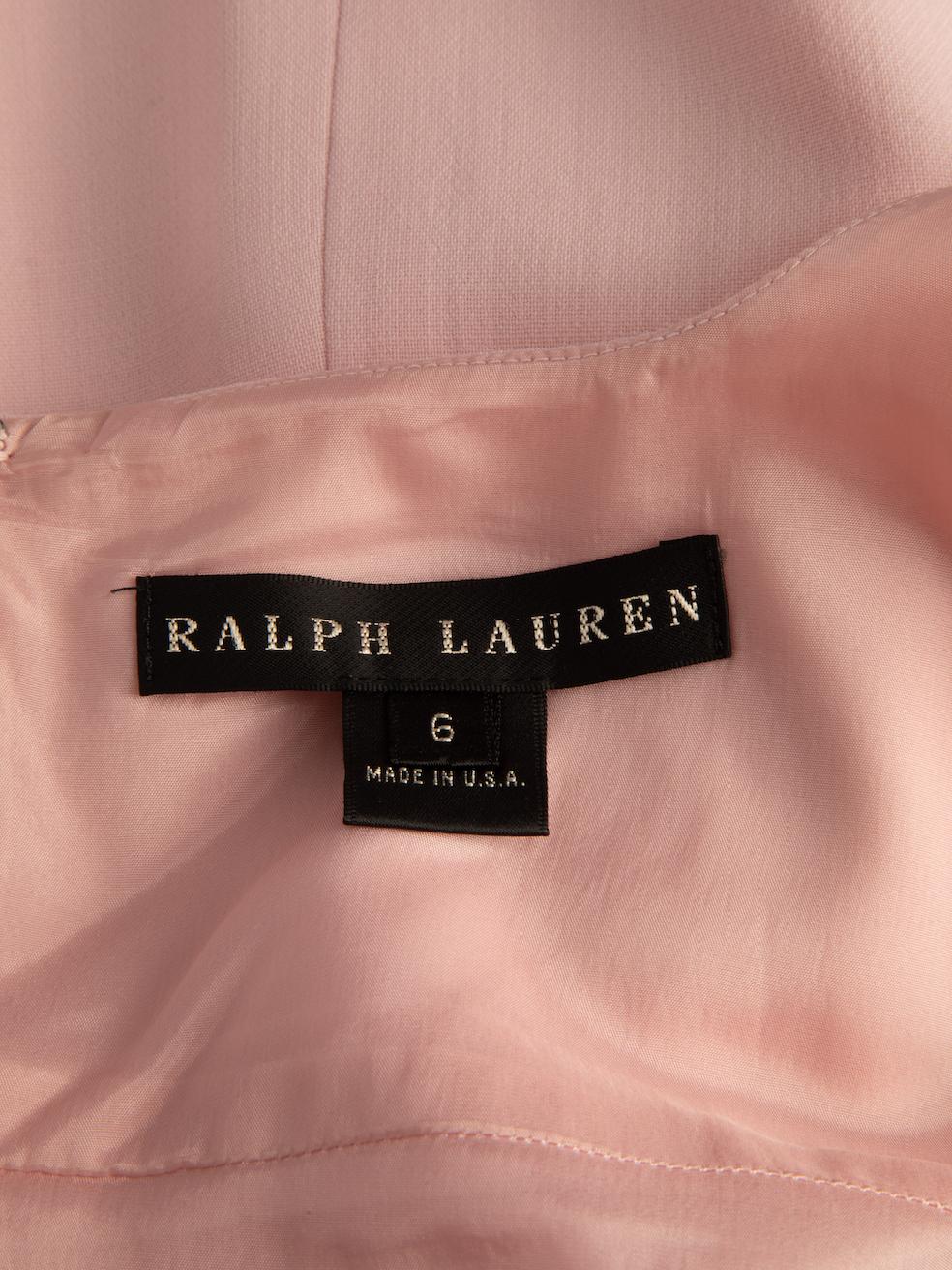 Ralph Lauren Women's Pink Wool Square Neck Mini Dress 1