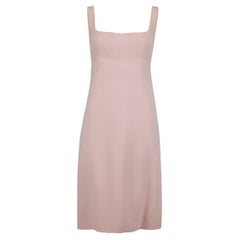 Ralph Lauren Women's Pink Wool Square Neck Mini Dress