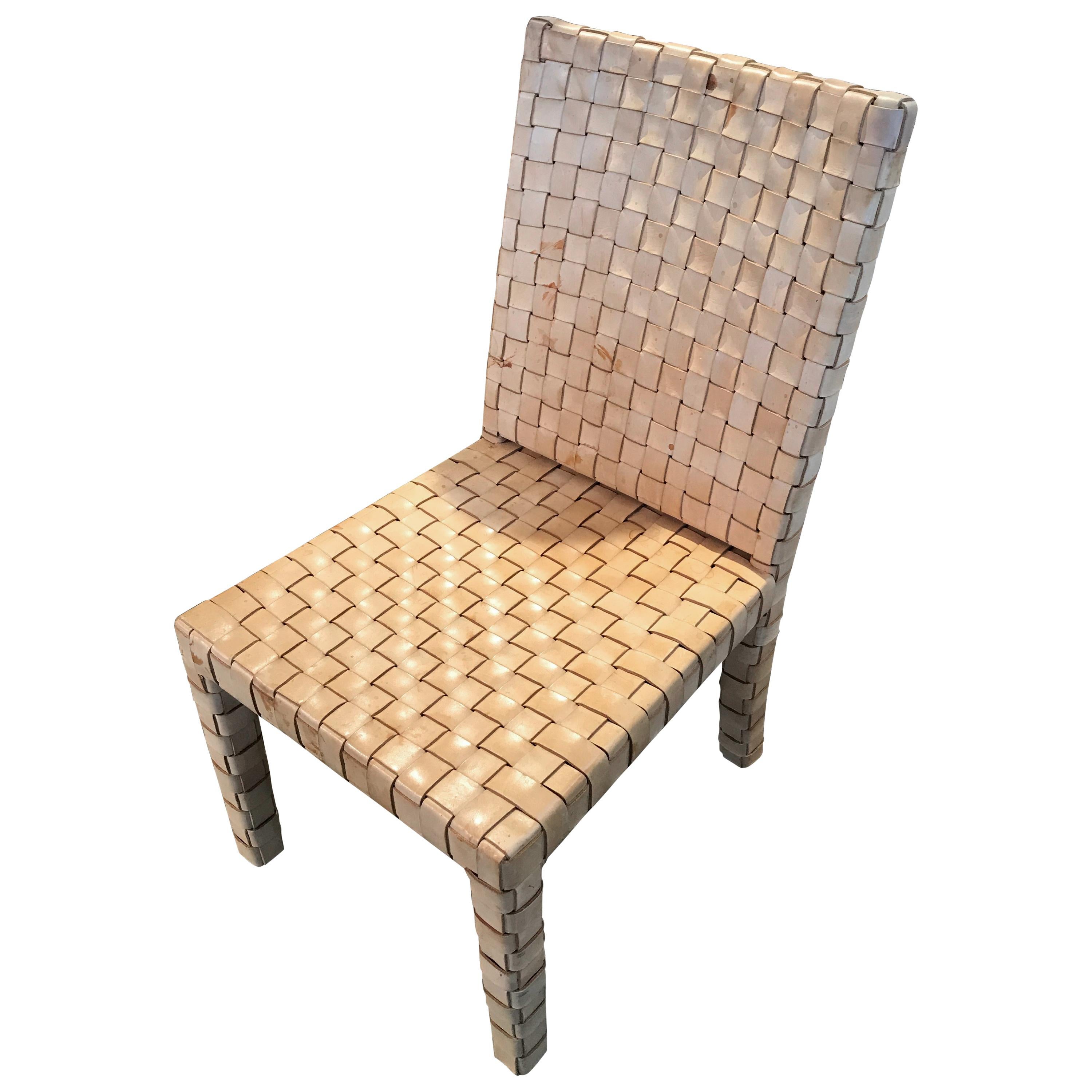 Ralph Lauren Woven Leather Accent Chair