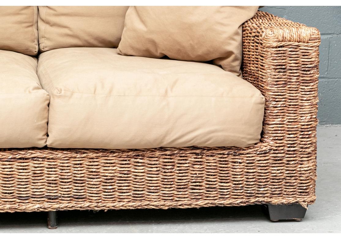 Ralph Lauren Geflochtenes Seil Sofa mit drei Sitzen  (Moderne der Mitte des Jahrhunderts) im Angebot