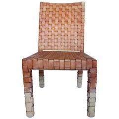 Used Ralph Lauren Woven Saddle Leather Chair
