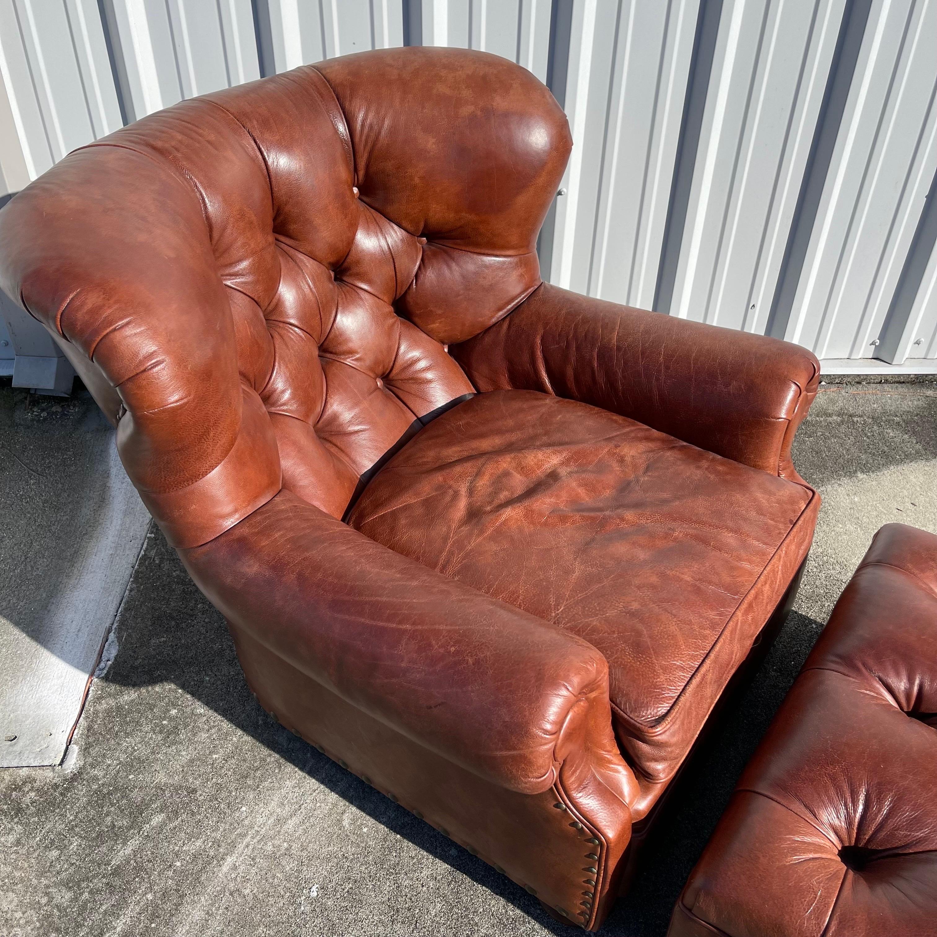 ralph lauren chair and ottoman