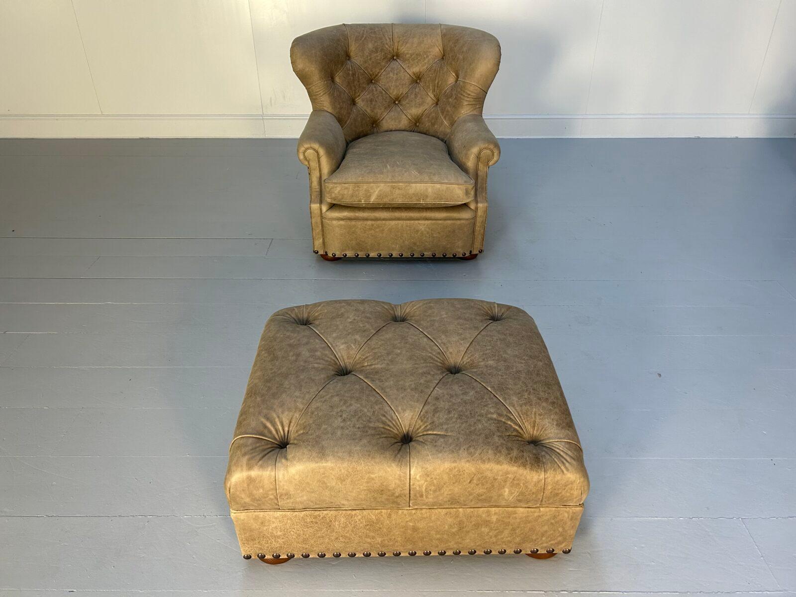 Hello Friends, and welcome to another unmissable offering from Lord Browns Furniture, the UK's premier resource for fine Sofas and Chairs.

On offer on this occasion is a superb, immaculate as-new, oversized, deep-buttoned Armchair and Ottoman,