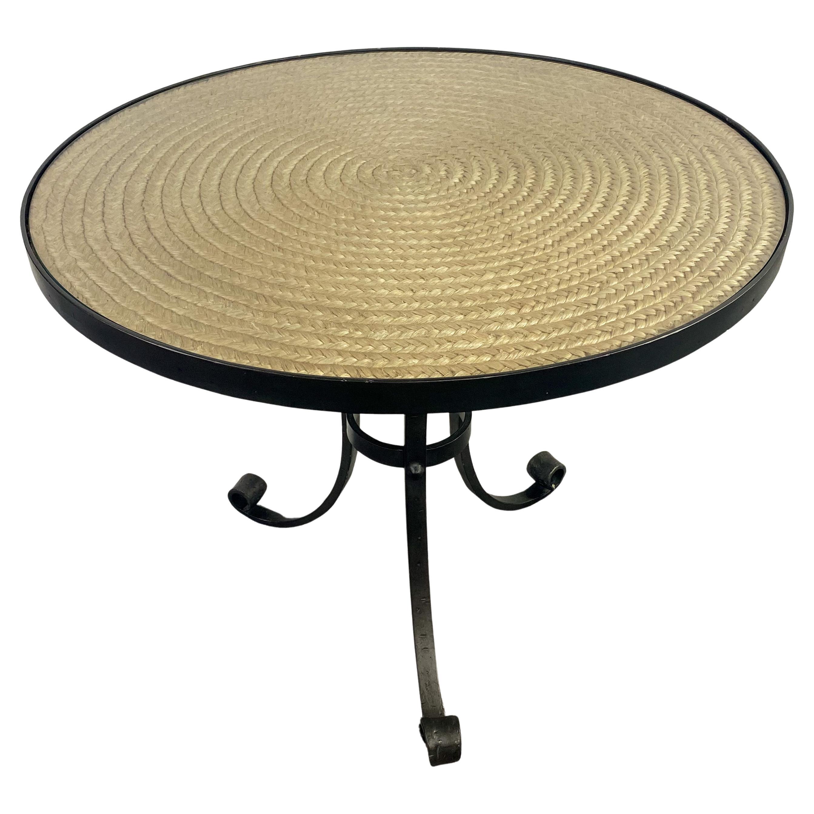 Ralph Lauren Wrought Iron "Sheltering Sky" Round Indoor or Outdoor Table For Sale