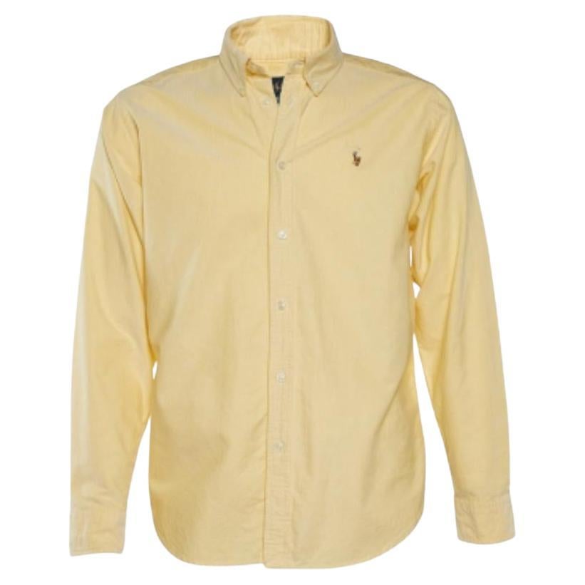Ralph Lauren Gelbes Hemd aus Baumwolle mit Knopfleiste XXXL