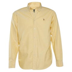 Ralph Lauren Gelbes Hemd aus Baumwolle mit Knopfleiste XXXL