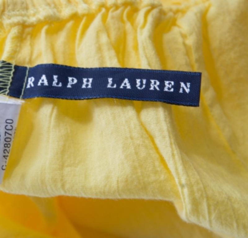 Donna Ralph Lauren - Vestito da sera in cotone increspato con volant M. in vendita
