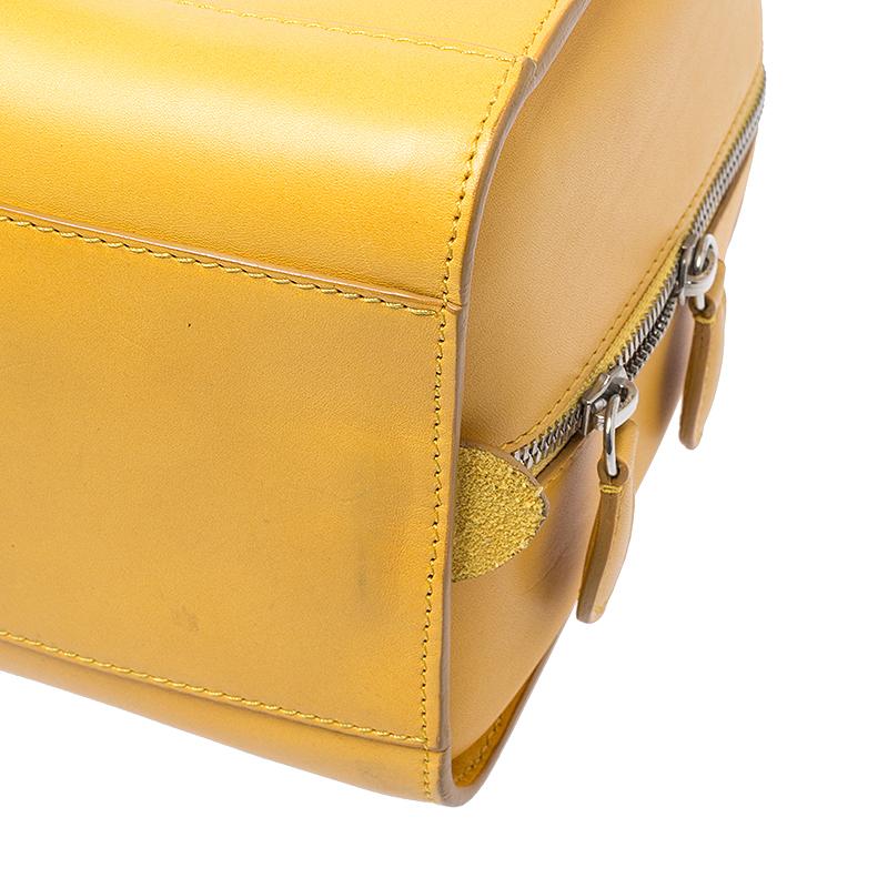 Ralph Lauren Yellow Leather Stirrup Boston Bag 3