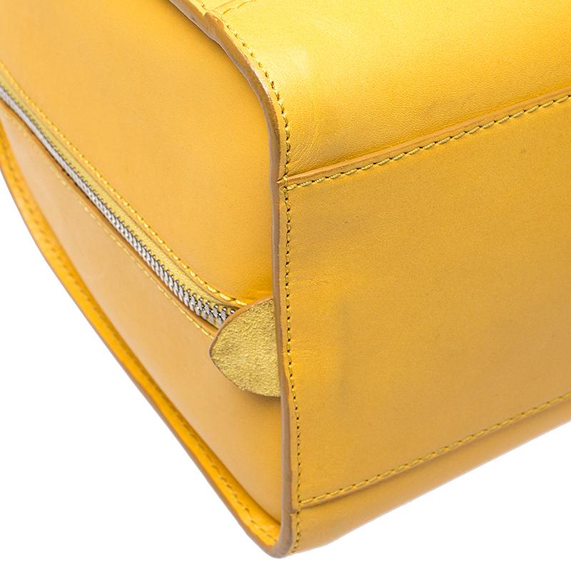 Ralph Lauren Yellow Leather Stirrup Boston Bag 2