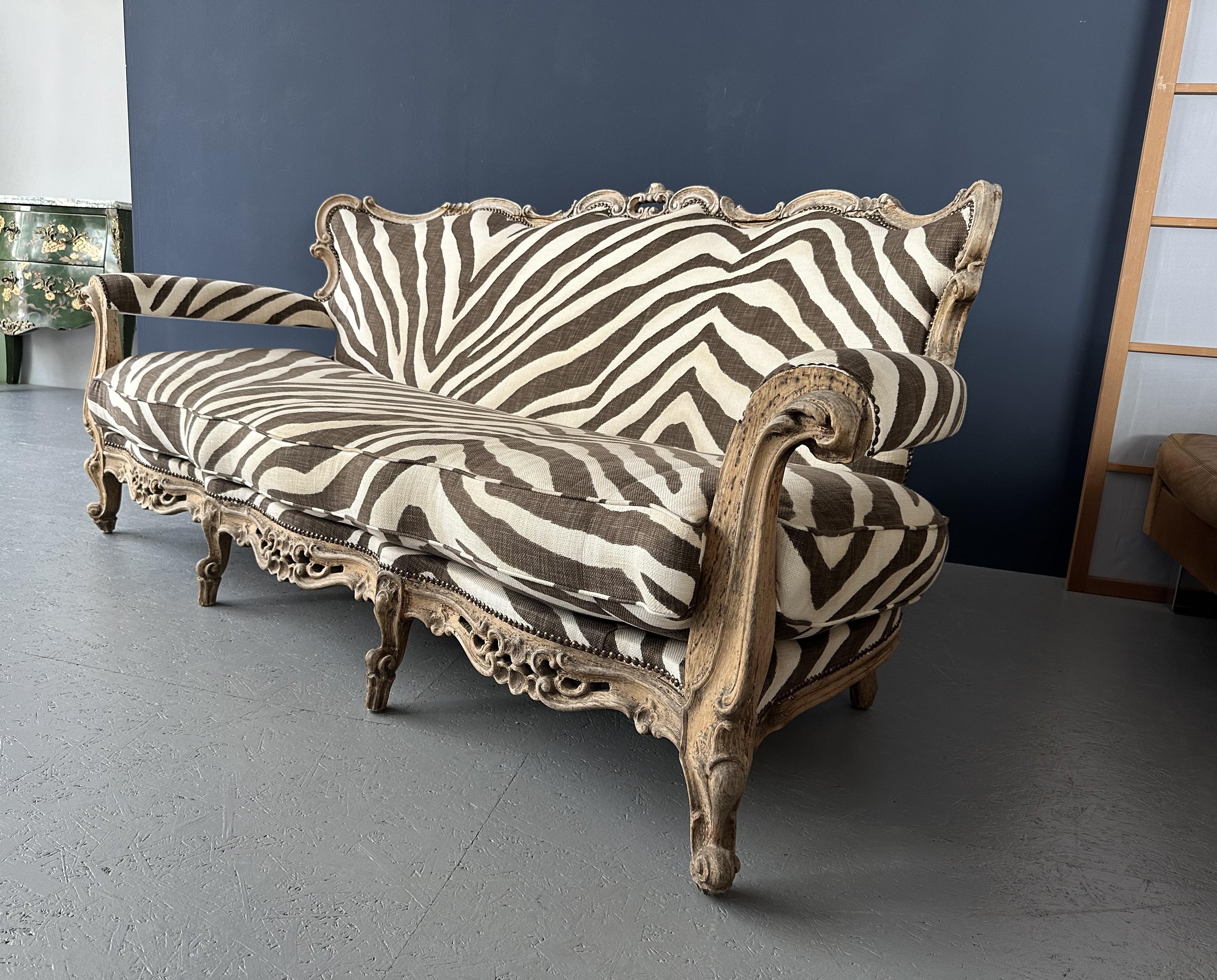 zebra print sofa