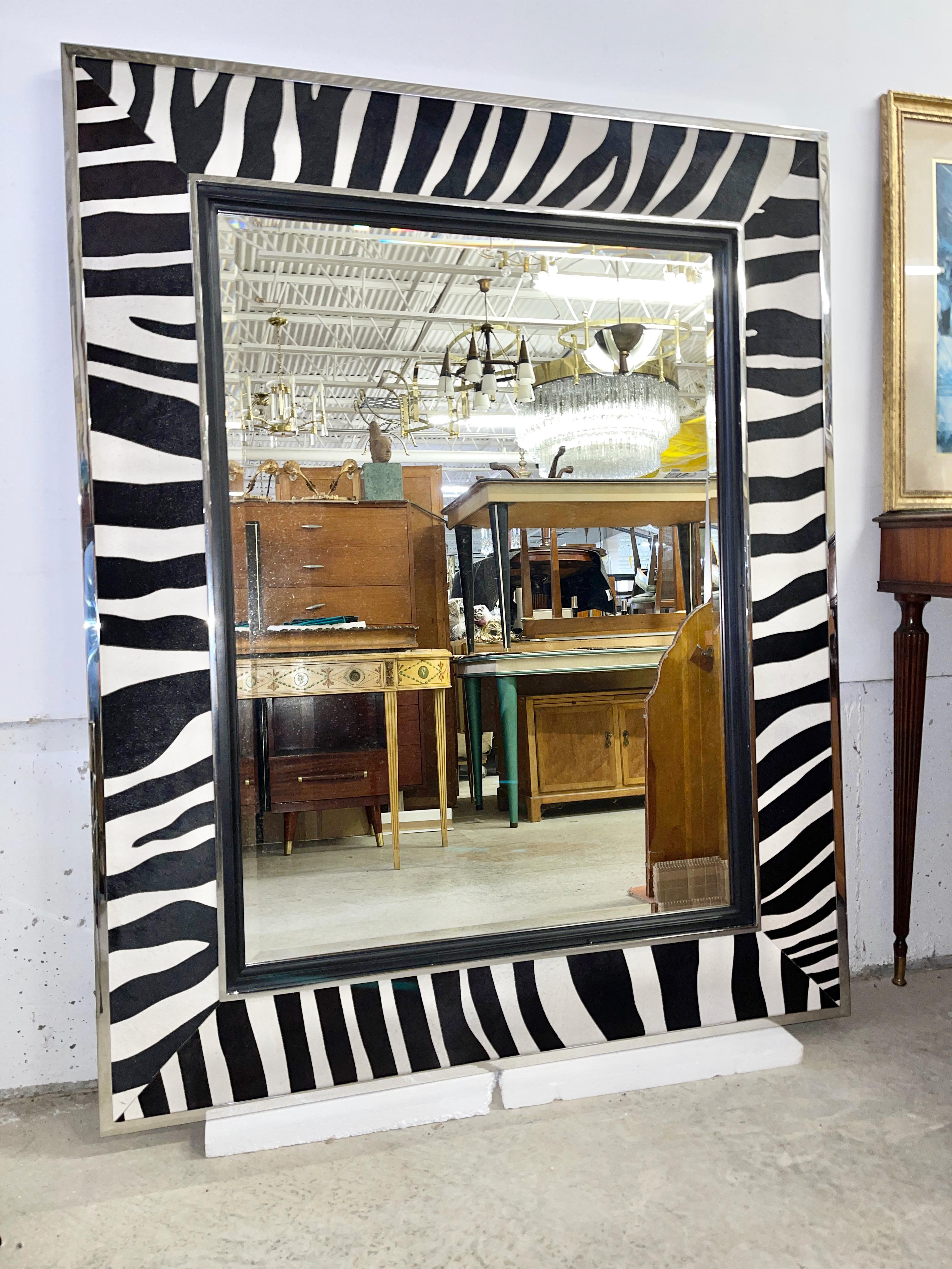 zebra in the mirror