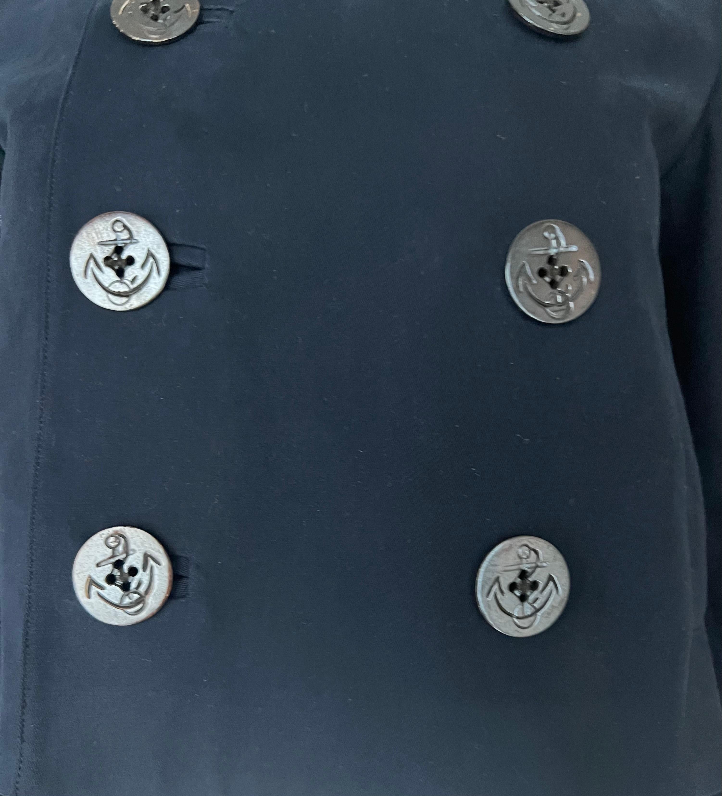 Ralph Laurent Navy Blazer Jacket, Size 4 For Sale 4