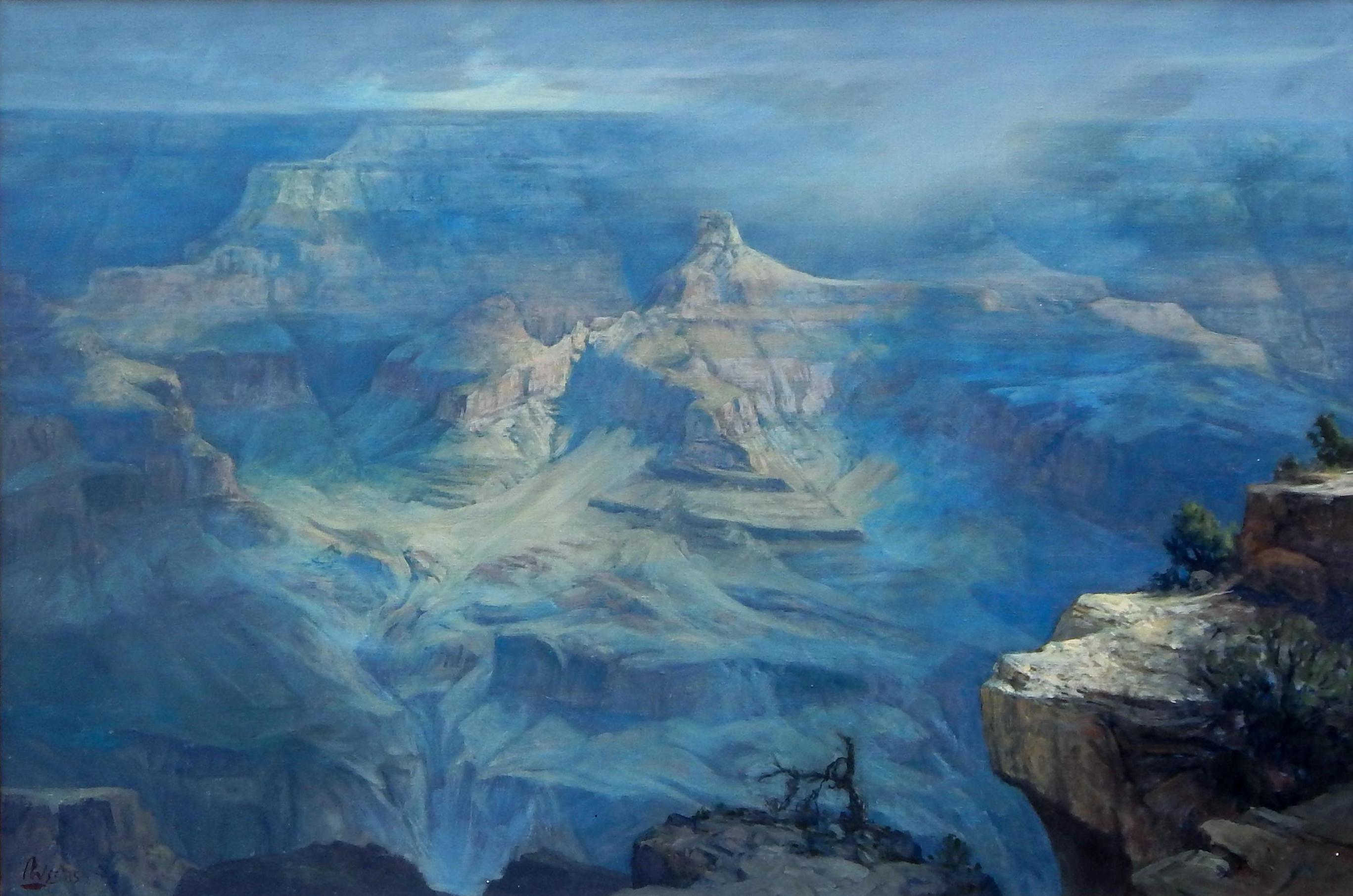 Ralph Love Olio su tela del Grand Canyon - Dopo la pioggia in vendita 1