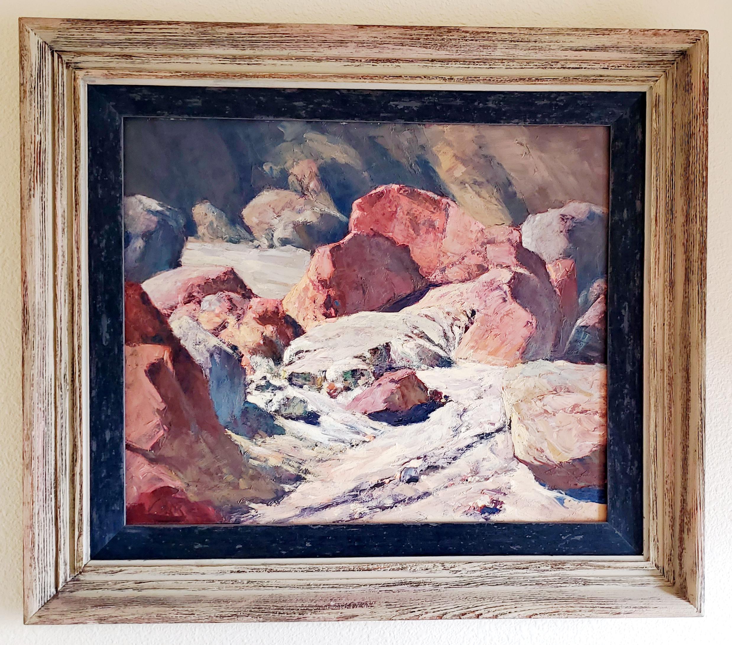 „Symphonie in Rot“ (Grau), Landscape Painting, von ralph love