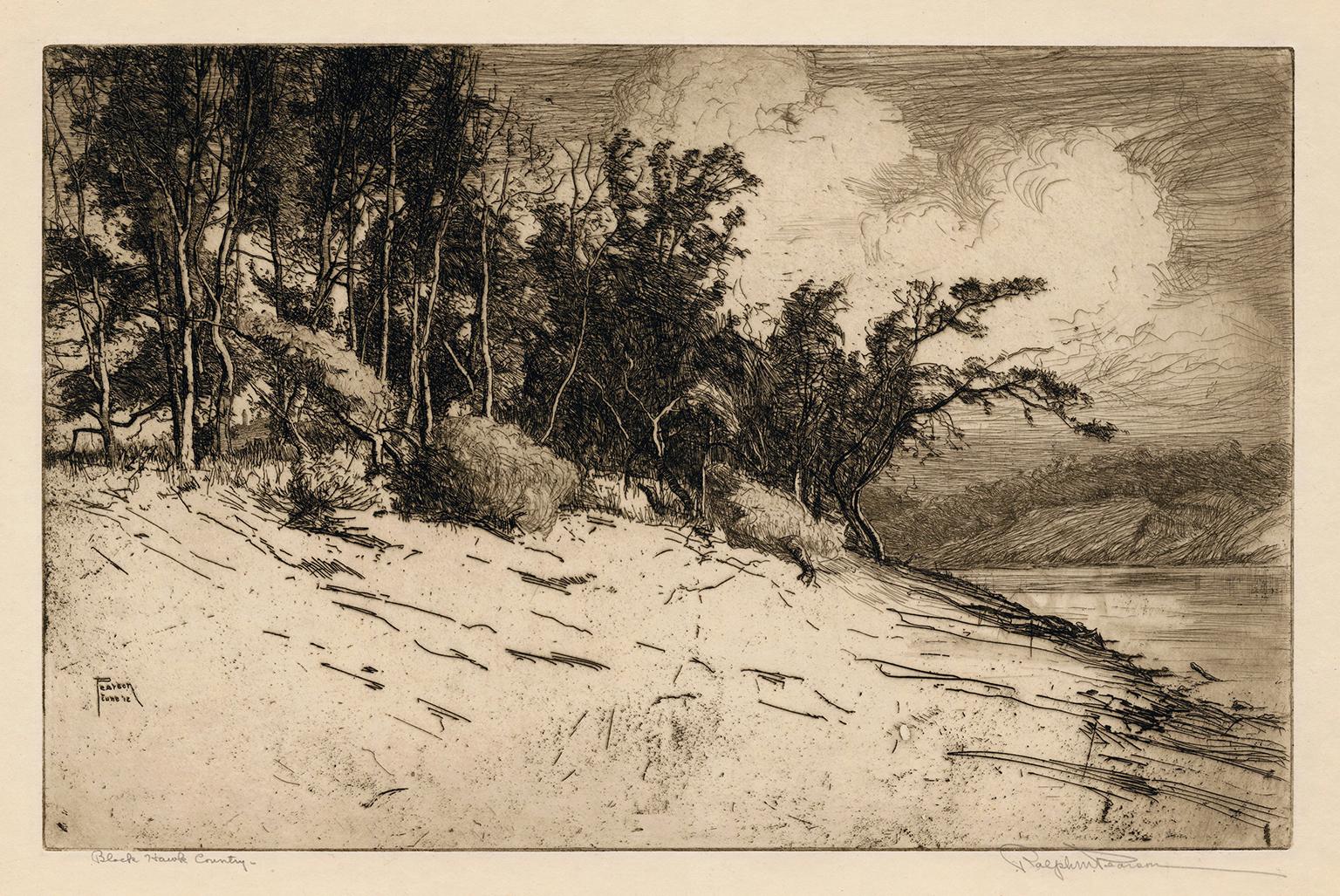 Ralph M. Pearson Landscape Print - 'Black Hawk Country' — Early 20th-Century American Impressionism