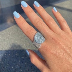 Ralph Masri '1919' 18kt White Gold Diamond Blue Topaz Ring