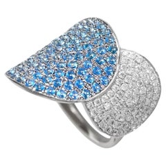 Ralph Masri 1919 Diamond Blue Topaz Ring