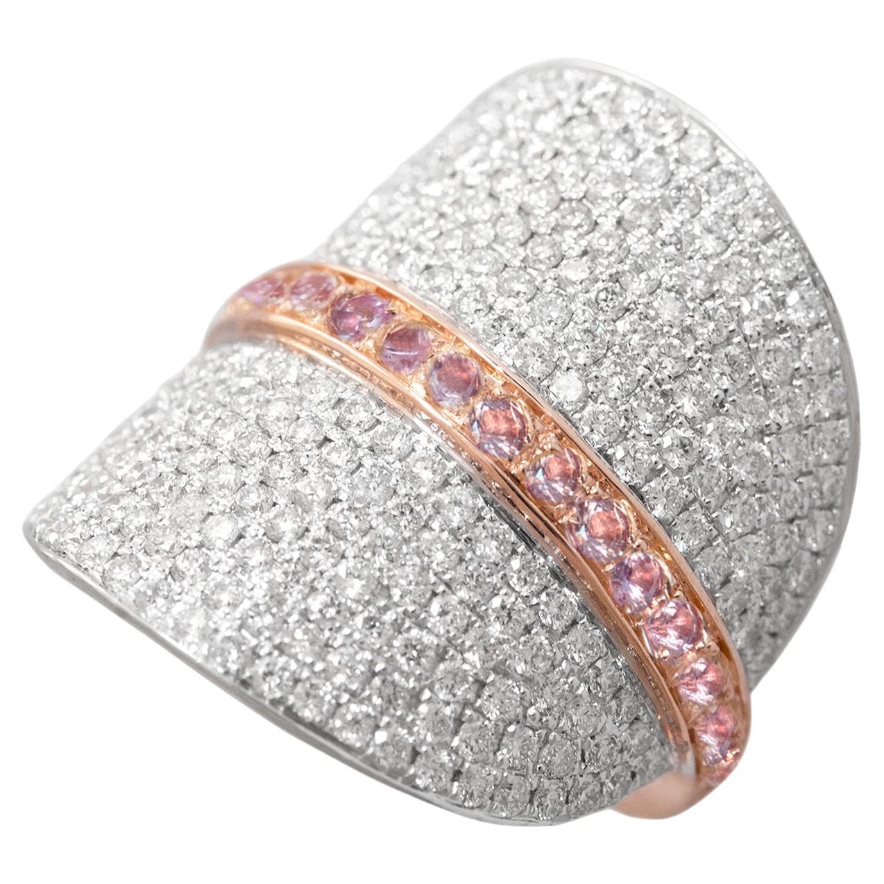For Sale:  Ralph Masri 
1919
 Diamond Pink Sapphire Cocktail Ring