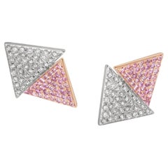 Ralph Masri 1919 Diamond Pink Sapphire Studs