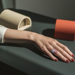 Ralph Masri 1919 Diamond Ruby Pink Sapphire Cocktail Ring