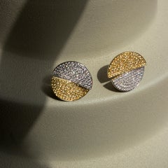 Ralph Masri Boucles d'oreilles en diamants et saphirs jaunes 1919