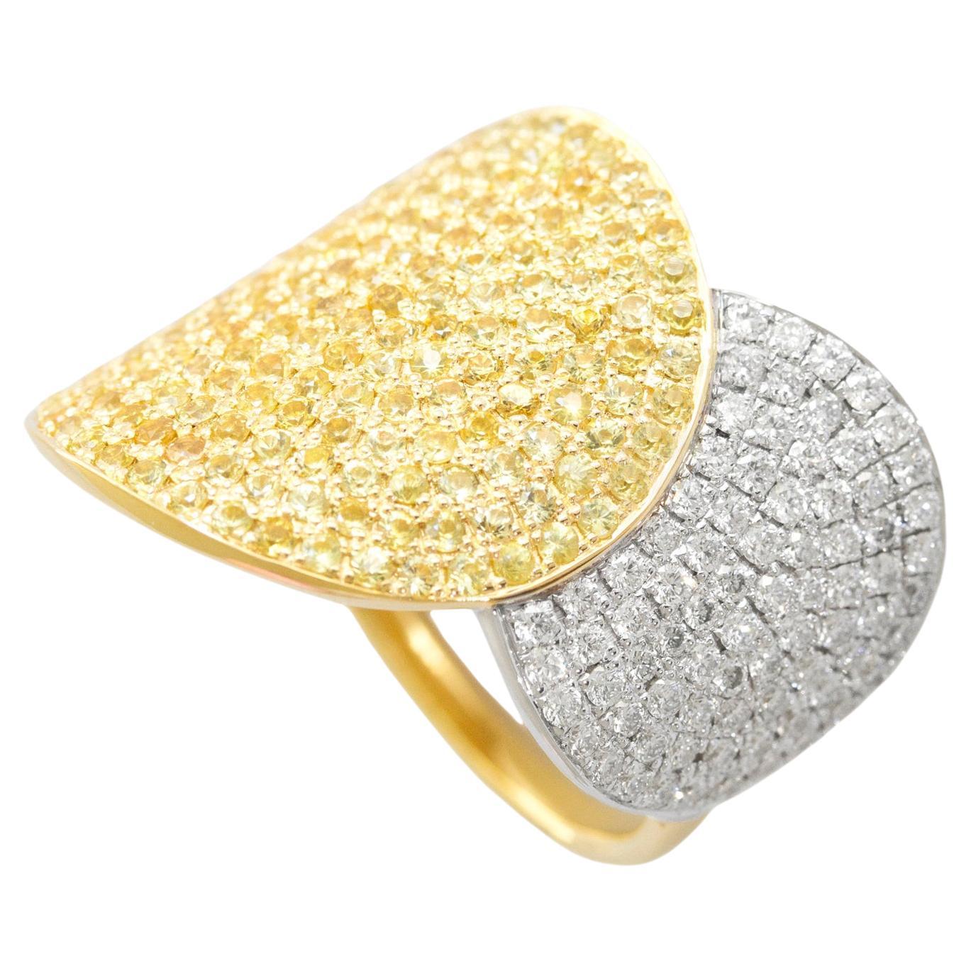 Ralph Masri 1919 Diamond Yellow Sapphire Ring