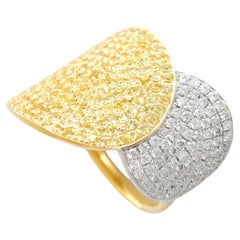 Ralph Masri Bague en diamants et saphirs jaunes, 1919