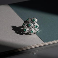 Ralph Masri Anello con diamante e smeraldo Andromeda