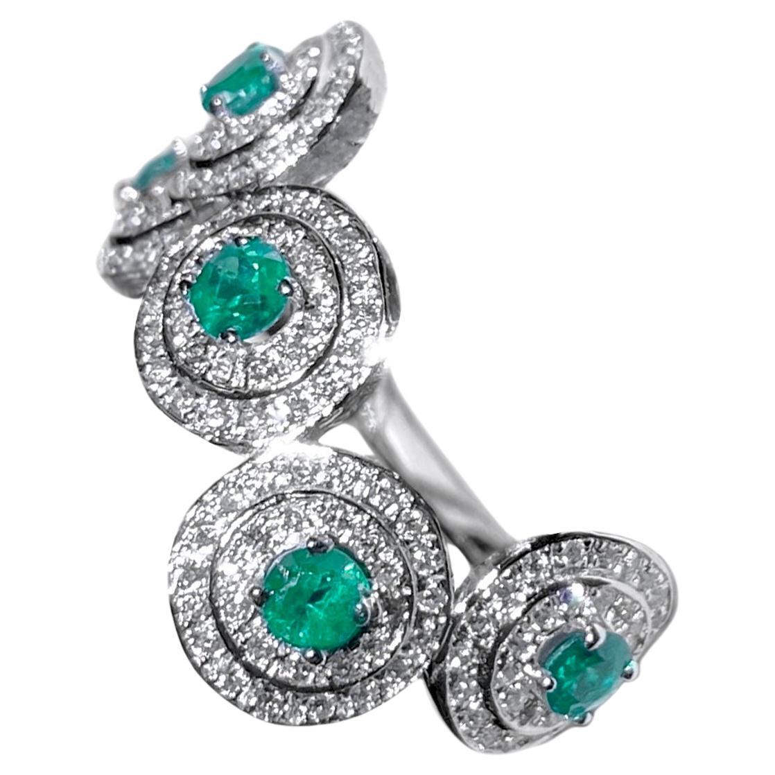 For Sale:  Ralph Masri Andromeda Diamond Emerald Ring