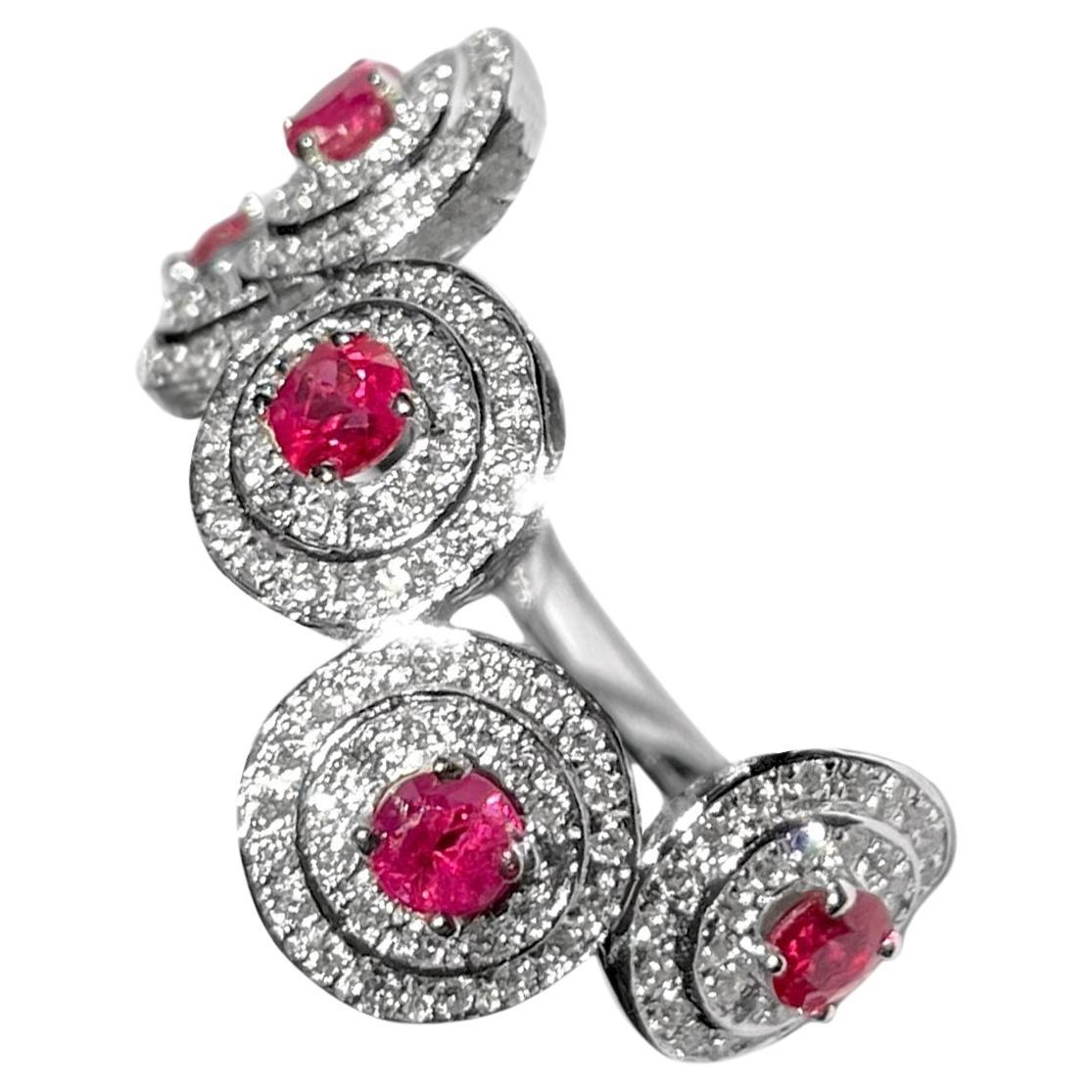 Anello Ralph Masri Andromeda con diamante e rubino