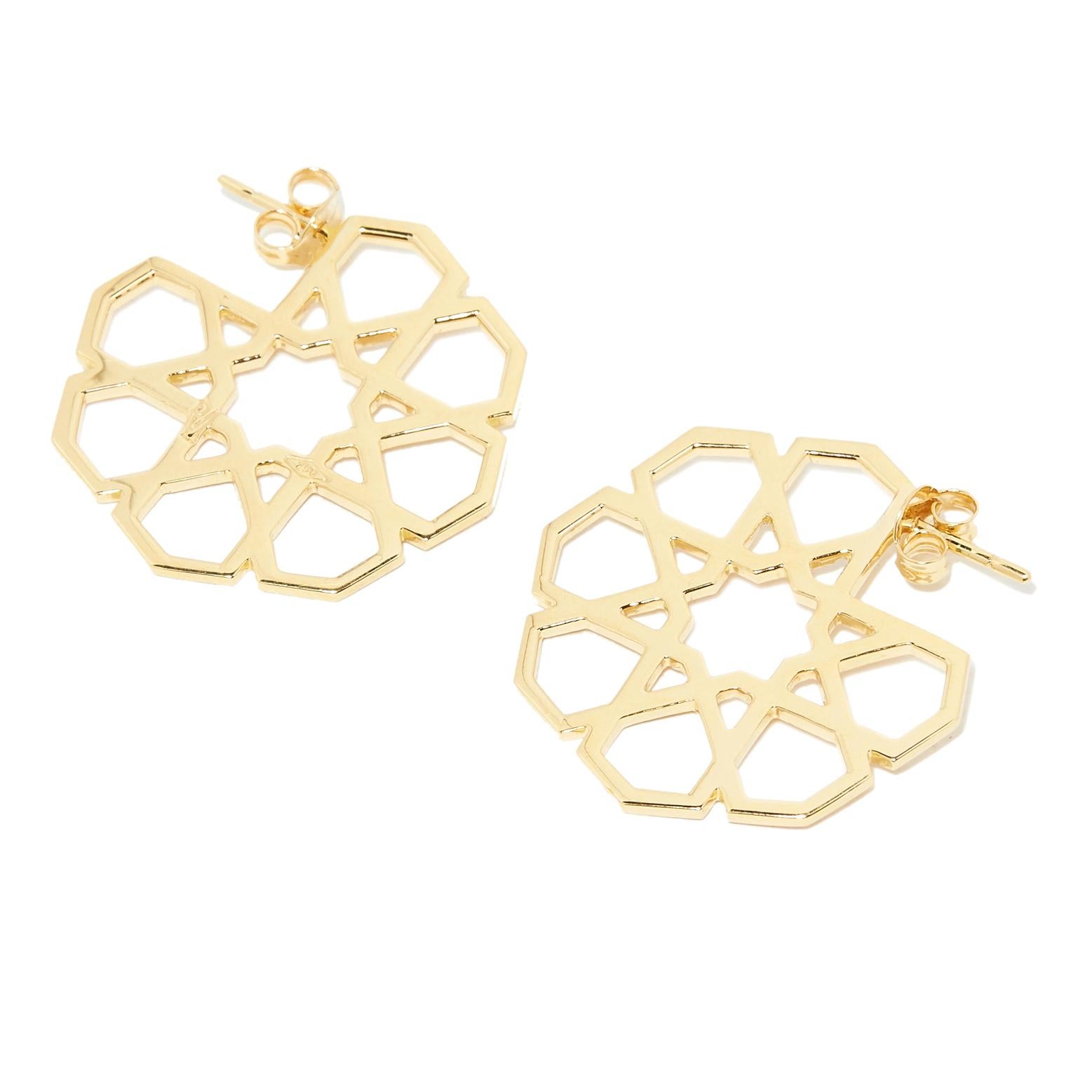 Round Cut Ralph Masri Arabesque Deco Diamond Hoops For Sale