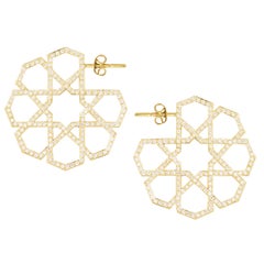 Ralph Masri - Créoles Arabesque déco en diamants