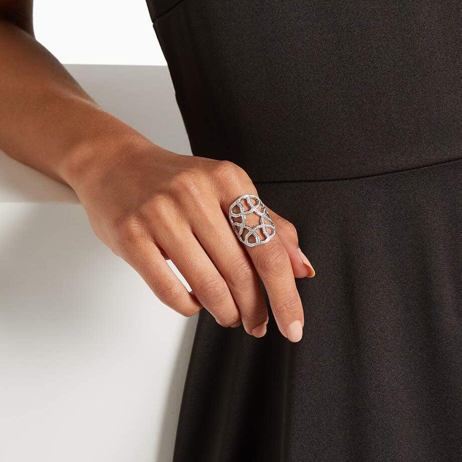 For Sale:  Ralph Masri Arabesque Deco Diamond Ring 2