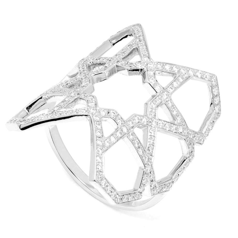 For Sale:  Ralph Masri Arabesque Deco Diamond Ring 3