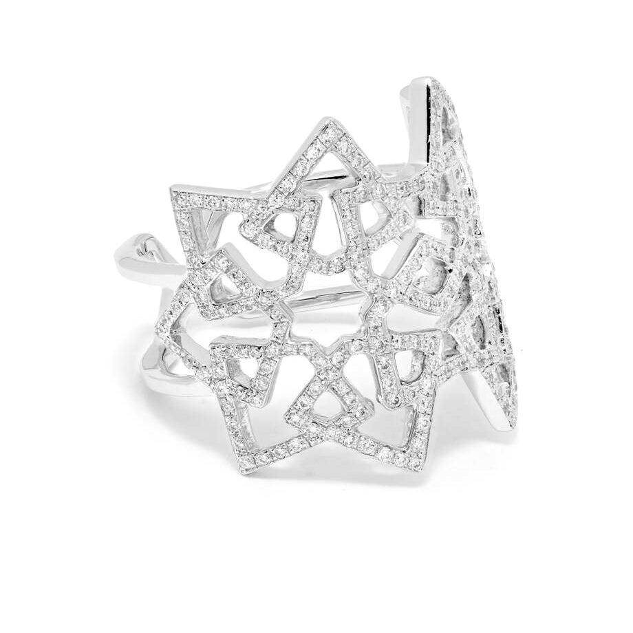 For Sale:  Ralph Masri Arabesque Deco Diamond Ring 4