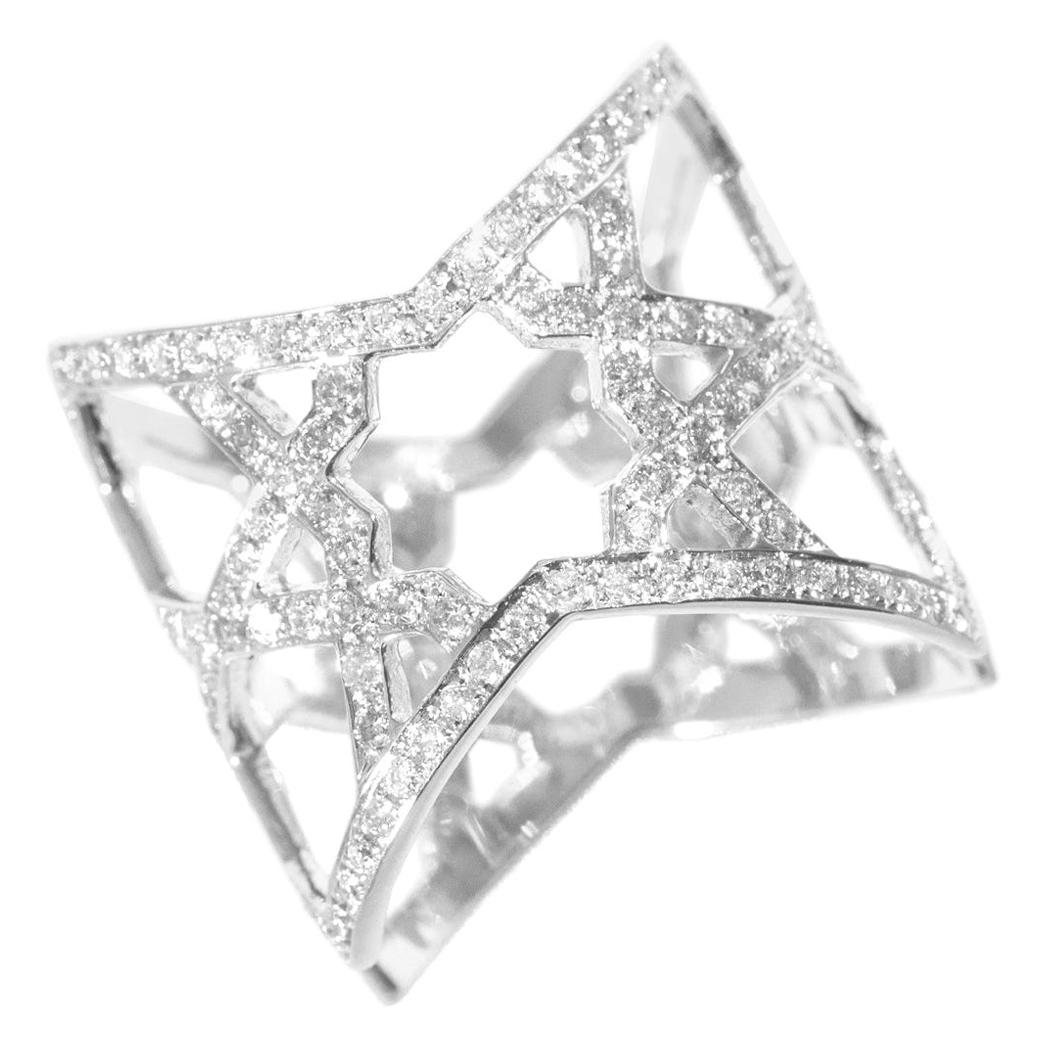 For Sale:  Ralph Masri Arabesque Deco Diamond Ring