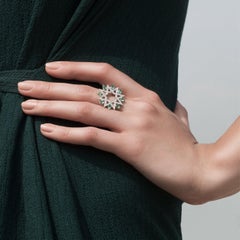 Ralph Masri Arabesque Deco Diamond Star Ring