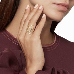 Ralph Masri Arabesque Deco 18kt Yellow Gold Diamond Ring