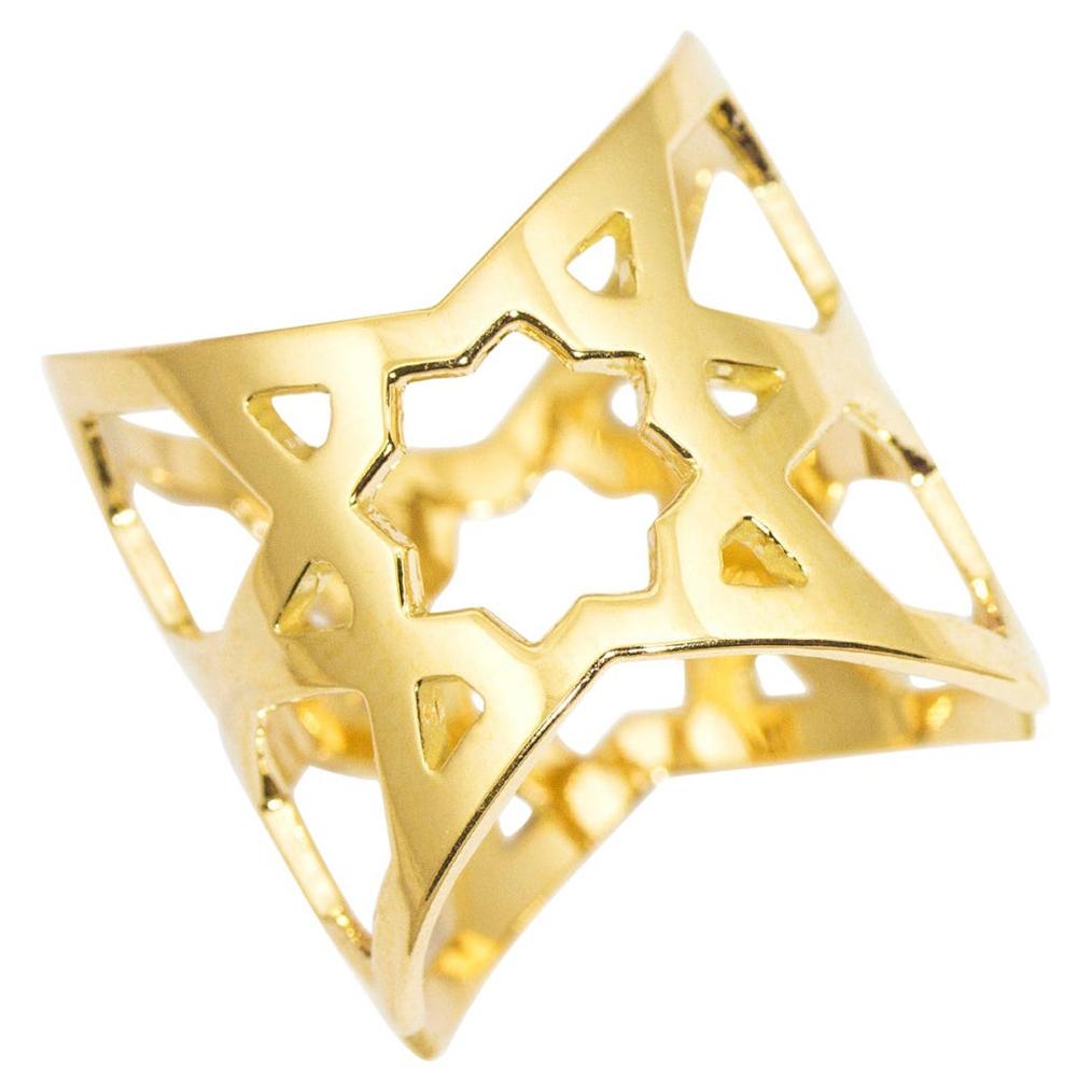 Ralph Masri Arabesque Deco Gold Ring
