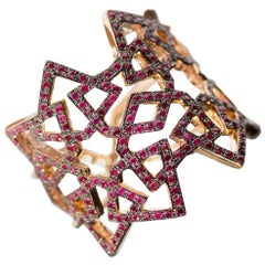 Ralph Masri Arabesque Deco Rose Gold Ruby Ring