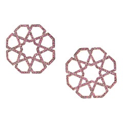 Ralph Masri Boucles d'oreilles Arabesque Deco en rubis