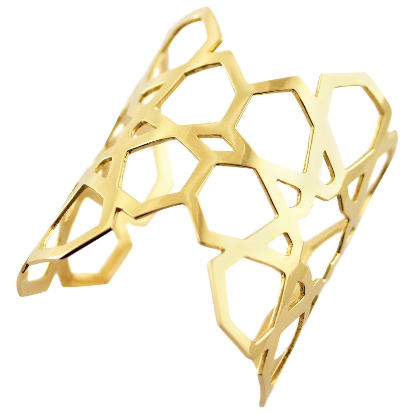 Ralph Masri Arabesque Deco Manschette aus Gelbgold mit Gelbgold