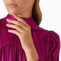 Ralph Masri Arabesque Deco Yellow Gold Ring