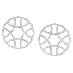 Ralph Masri Domed Arabesque Deco Diamond Earrings