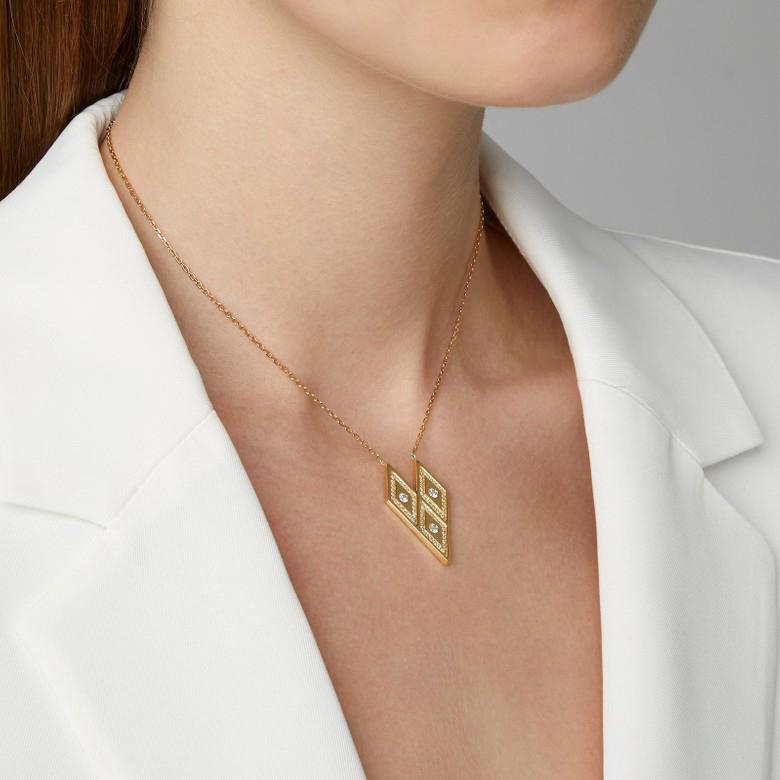 Contemporary Ralph Masri Heliopolis Diamond Gold Necklace For Sale