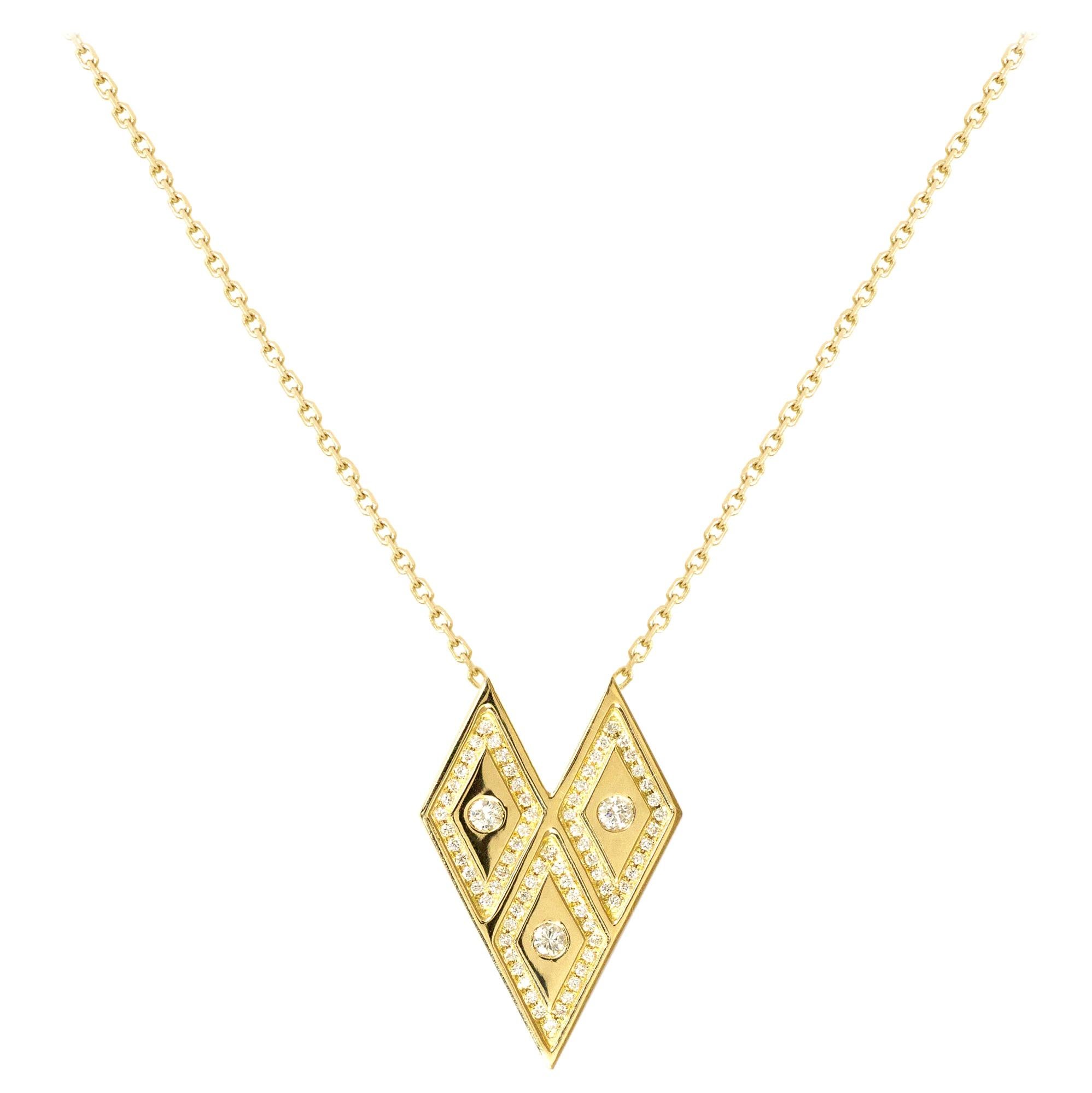 Ralph Masri Heliopolis Diamond Gold Necklace