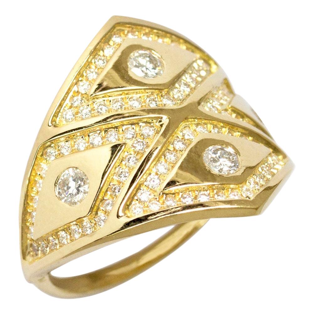 For Sale:  Ralph Masri Heliopolis Diamond Gold Ring