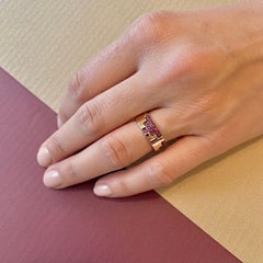 Anello in oro rosa e rubino Ralph Masri Heliopolis